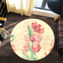 Hawaii Round Rug Flower Art