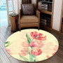 Hawaii Round Rug Flower Art