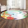 Hawaii Round Rug Hibiscus In Jung