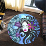 Hawaii Round Rug Hibiscus Polynesian Hula Girl