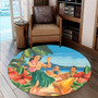 Hawaii Round Rug Hula Dance On Beach