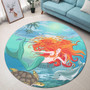 Hawaii Round Rug Mermaid And Animal