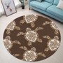 Hawaii Round Rug Turtle Plumeria Grown