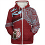 Hawaii Sherpa Hoodie Henry Perrine Baldwin High School With Crest Style