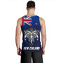 New Zealand Tank Top - New Zealand Map Maori Face Patterns