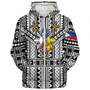 Philippines Sherpa Hoodie - Filipino Sun And Stars Tribal Tattoo Patterns Style