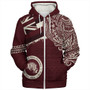 Hawaii Sherpa Hoodie Kau High & Pahala Elementary School With Crest Style