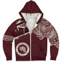 Hawaii Sherpa Hoodie Kau High & Pahala Elementary School With Crest Style