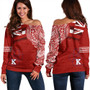 Hawaii Off Shoulder Sweatshirt Kea'au High School With Crest Style