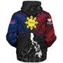 Philippines Sherpa Hoodie - Philippines Half Sleeve Tattoo Patterns Style