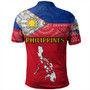 Philippines Polo Shirt - Philippines Map And Flag Color Style