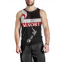 New Zealand Tank Top - Maori Face And Flag Patterns
