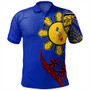 Philippines Polo Shirt Tribal Sun In My Heart Color Flag Style