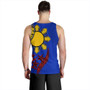 Philippines Tank Top Tribal Sun In My Heart Color Flag Style