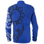 Philippines Long Sleeve Shirt Tribal Sun In My Heart Blue Style