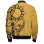 Philippines Bomber Jacket Tribal Sun In My Heart Gold Style