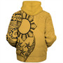 Philippines Sherpa Hoodie Tribal Sun In My Heart Gold Style