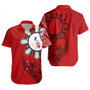 Philippines Short Sleeve Shirt Tribal Sun In My Heart Red Style