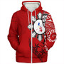 Philippines Sherpa Hoodie Tribal Sun In My Heart Red Style