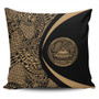 American Samoa Pillow Cover Lauhala Gold Circle Style