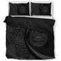 American Samoa Bedding Set Lauhala Gray Circle Style