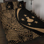 Austral Islands Quilt Bed Set Lauhala Gold Circle Style