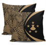 Austral Islands Pillow Cover Lauhala Gold Circle Style