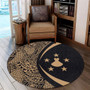 Austral Islands Round Rug Lauhala Gold Circle Style