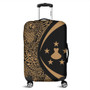 Austral Islands Luggage Cover Lauhala Gold Circle Style