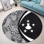 Austral Islands Round Rug Lauhala White Circle Style