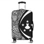 Austral Islands Luggage Cover Lauhala White Circle Style