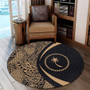 Chuuk Round Rug Lauhala Gold Circle Style