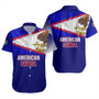 American Samoa Short Sleeve Shirt - American Samoa Flag Color With Traditional Patterns