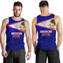 American Samoa Tank Top - American Samoa Flag Color With Traditional Patterns