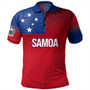 Samoa Polo Shirt - Samoa Flag Color With Traditional Patterns