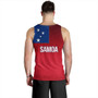 Samoa Tank Top - Samoa Flag Color With Traditional Patterns