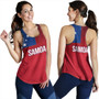 Samoa Women Tank - Samoa Flag Color With Traditional Patterns