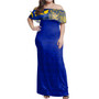 Hawaii Woman Off Shoulder Long Dress Henry J. Kaiser High School (Hawaii) With Crest Style