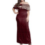 Hawaii Woman Off Shoulder Long Dress KaÊ»uÌ„ High & PaÌ„hala Elementary School With Crest Style