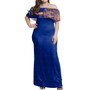 Hawaii Woman Off Shoulder Long Dress Kalaheo High School With Crest Style