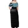 Hawaii Woman Off Shoulder Long Dress Kapolei High School With Crest Style