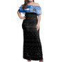 Hawaii Woman Off Shoulder Long Dress Kihei Charter School With Crest Style