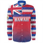 Hawaii Long Sleeve Shirt - Hawaii Flag Color With Traditional Patterns