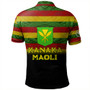 Hawaii Polo Shirt - Kanaka Maoli Flag Color With Traditional Patterns