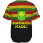 Hawaii Baseball Shirt - Kanaka Maoli Flag Color With Traditional Patterns