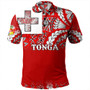 Tonga Polo Shirt - Tonga Flag Color With Traditional Patterns