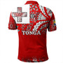 Tonga Polo Shirt - Tonga Flag Color With Traditional Patterns