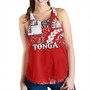 Tonga Women Tank - Tonga Flag Color With Traditional Patterns