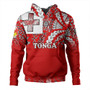 Tonga Hoodie - Tonga Flag Color With Traditional Patterns