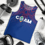 Guam Tank Top - Flag Color With Traditional Patterns